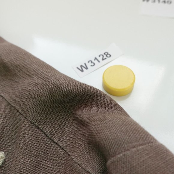 Chicos Jacket Size 1 Linen Blazer Floral Embroidered Casual Medium Boho Brown - Picture 7 of 8